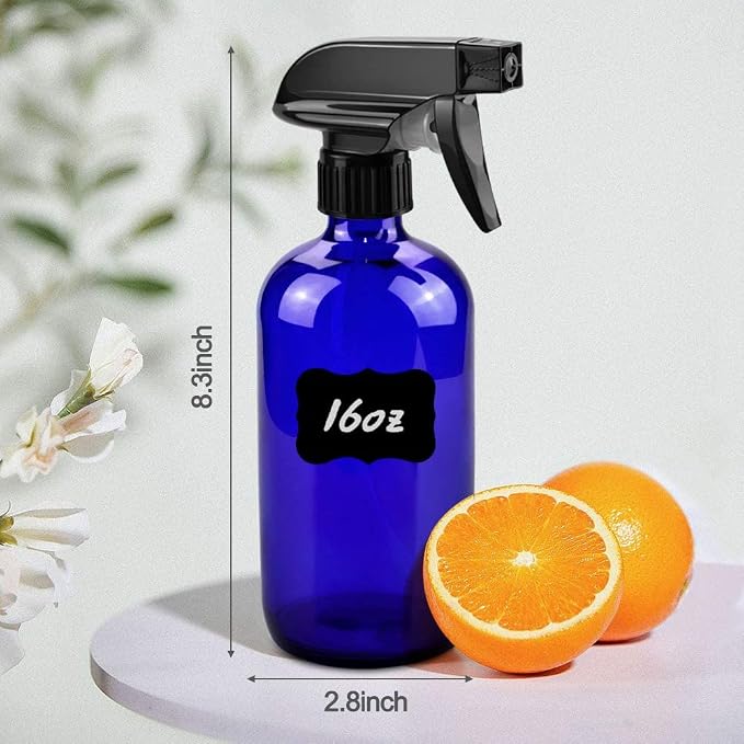 Glass Spray Bottles, 16oz Blue Glass Spray Bottles - Image 5