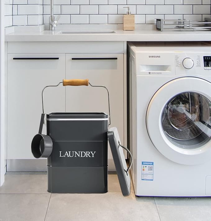 Laundry Powder Bin, Washing Powder Storage Tin - Image 5