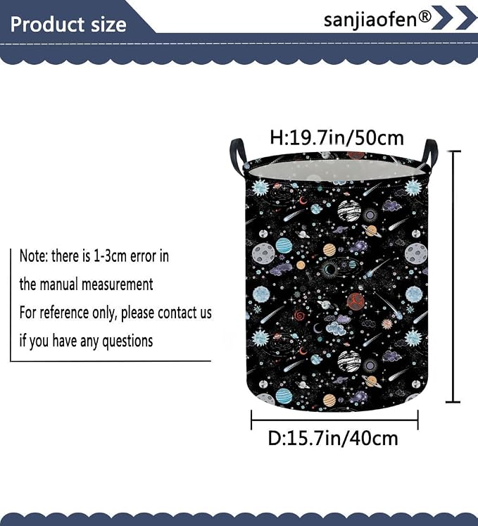 Moon and Stars Laundry hamper Baby Laundry Hamper Collapsible Canvas Waterproof - Image 7
