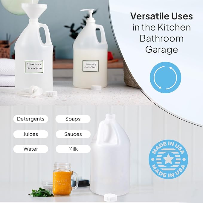 1 Gallon Jugs - Pack of 2 Plastic Jug Containers - Image 5