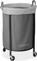 Dryser Laundry Basket with Wheels, 65 Gal. Commercial Round Rolling Laundry by Dryser