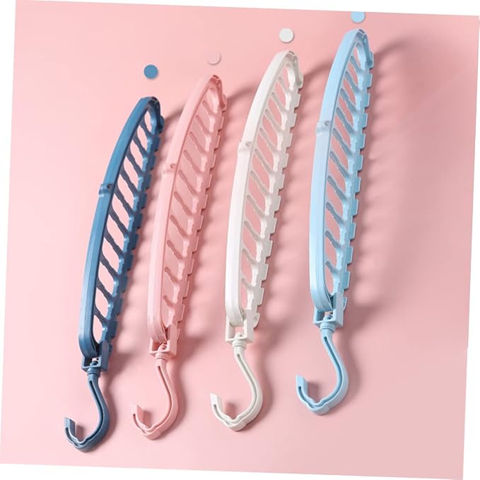 PRETYZOOM 2pcs Laundry Hanger Rack Rotating Folding Hanger Space Saving Home - Image 9