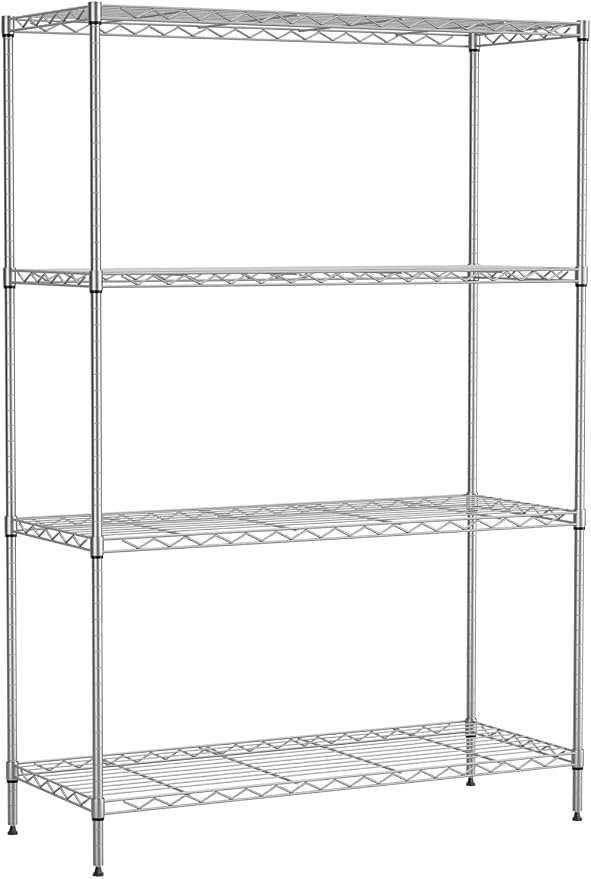Meet perfect 4-Tier Heavy Duty Metal Shelving Unit, 800 lbs Capacity Adjustable by Meet+perfect