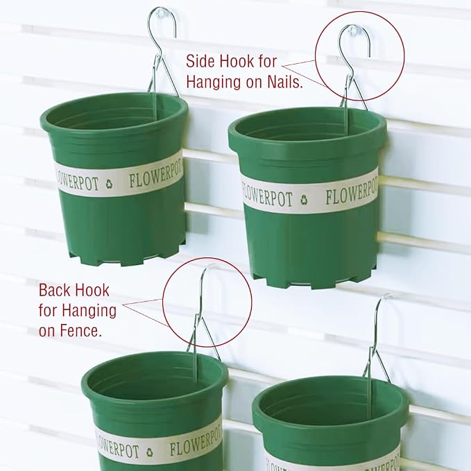 6 Pack Flower wall Pot Holder, Flower Pot Clips - Image 2