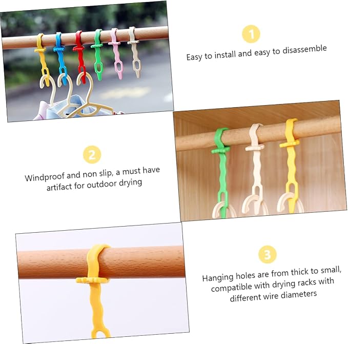 Home Hanger Fastener 4 Sets Hanger Windproof Buckle Corrosion Resistance Aging - Image 8