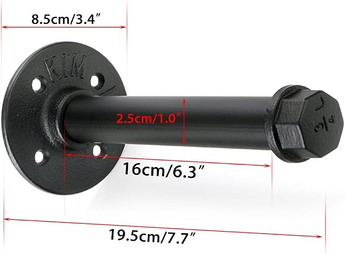 Sumnacon 2 Pcs 7.7 Inch Industrial Pipe Clothes Bar - Image 2