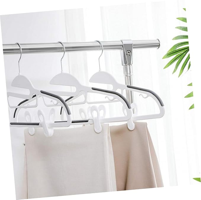 ABOOFAN 10pcs Non Slip Hangers Pants Hangers Clips Laundry Organizer Drying - Image 2
