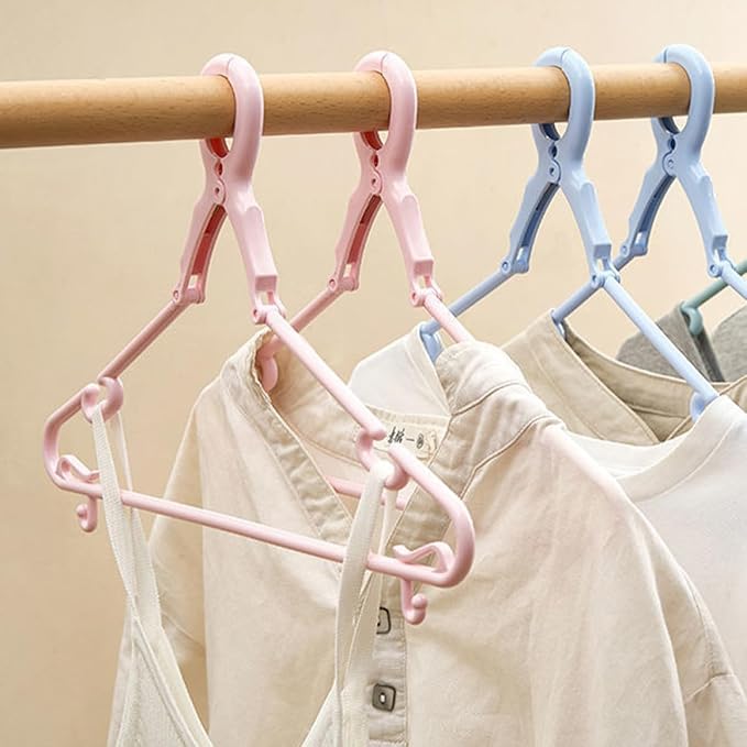 Housoutil Windproof Plastic Clothes Hangers Set of 5, Thick Multipurpose Coat - Image 9