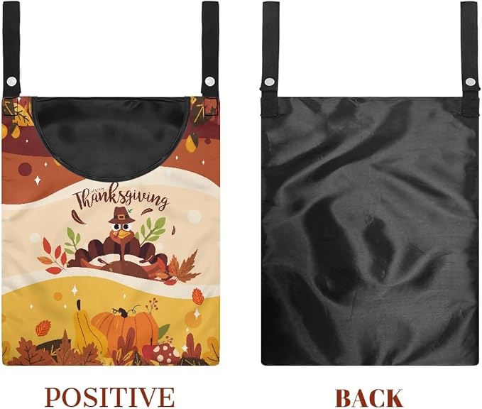 Thanksgiving Turkey Clothesline Peg Organizer Storage Bags Dust-Proof Clothes - Image 7