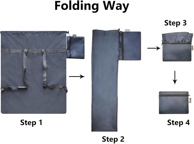 2 Pack Laundry Bag Backpack, 27” x 34”Sturdy Laundry Bag - Image 7