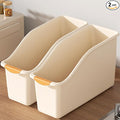 2 Pack Roll Out Plastic Organizer Bins, Tall Under Sink Organizer by Halyuhn