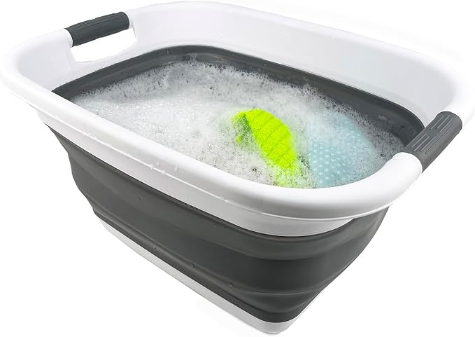 SAMMART 25L Collapsible Plastic Laundry Basket/Washing Tub - Image 5