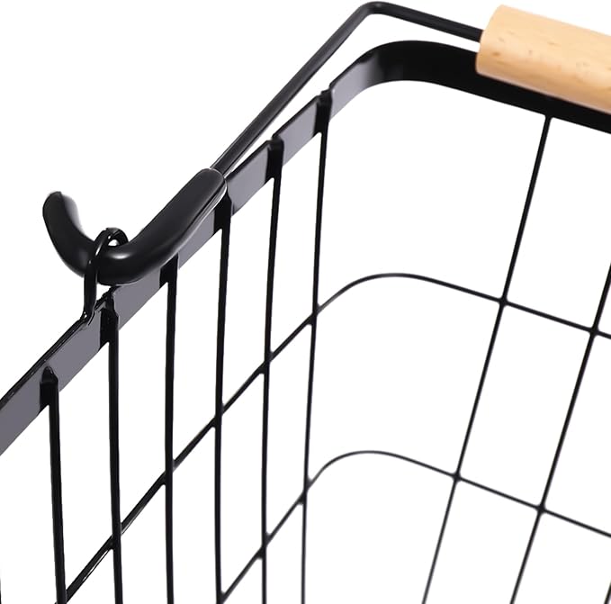 Laundry Basket with Wheels, 2 Tier Wire Laundry Cart Rolling Hamper Dirty - Image 7