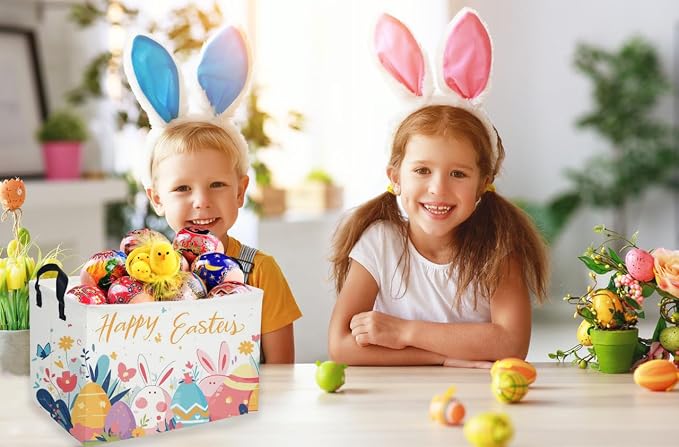 Rectangular Easter Baskets, Kids Easter Storage Bins Organizer.Cute Storage - Image 5