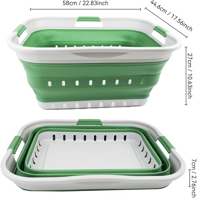 SAMMART 42L Collapsible Plastic Laundry Basket - Image 3