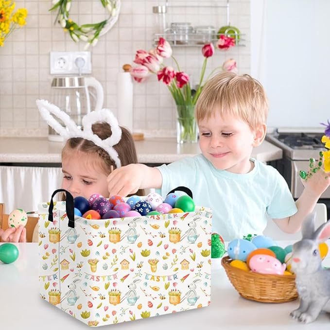 Rectangular Easter basket, Easter basket empty, Kids Storage Baskets - Image 3