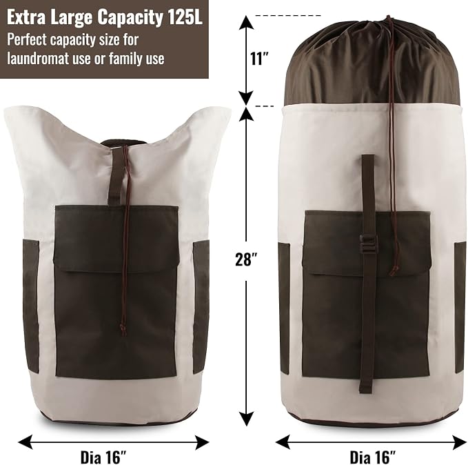 Laundry Bag Backpack, 125L Extra Large Laundry Backpack - Image 2