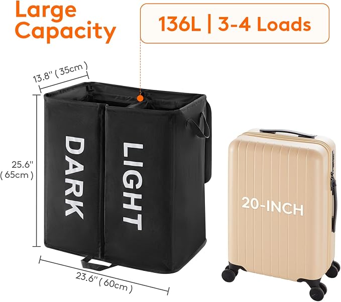 Lifewit 136L Double Laundry Hamper - Image 5