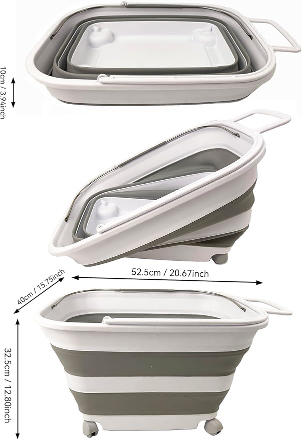SAMMART 35L Collapsible Plastic Laundry Basket - Image 2