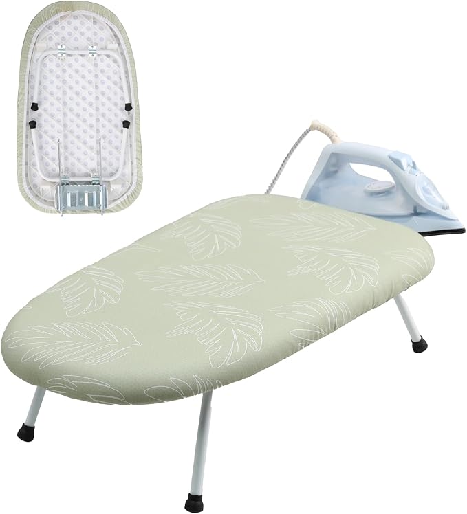 Mini Ironing Board Tabletop Ironing Board Compact Foldable Iron Board Thick by Unknown