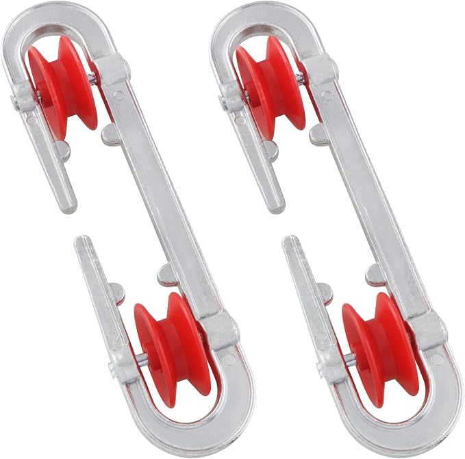 Clothes Line Separator 2PCS Silver Plastic Aluminum Clothes Line Separator by ZZLZX