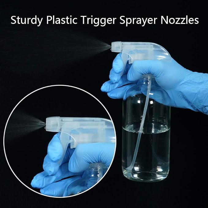 Cosywell Glass Spray Bottles Empty 16oz Boston Round Bottle Refillable Container - Image 5