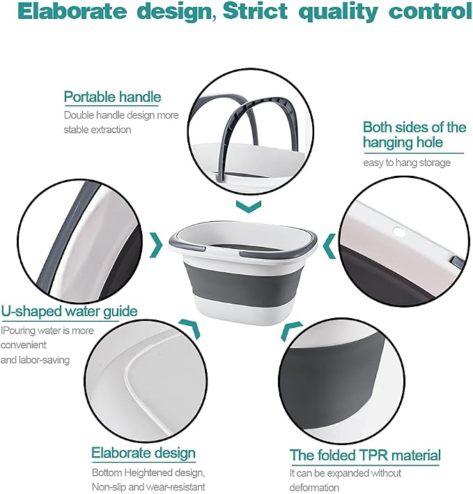 4.2 Gal Large Collapsible Plastic Bucket - Image 3
