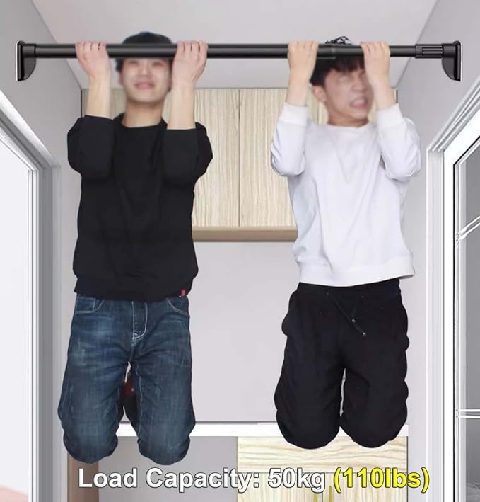 Closet Rod Clothes Bar Adjustable, No-Drill Valet Rod, - Image 7