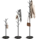 Coat Rack with Natural Marble Base, Metal Freestanding Coat Rack with 8 Hooks by HzTinT