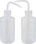 2Pcs 250ml/8.8oz White Translucent Plastic Graduated Squeeze Washing Bottles by Unknown