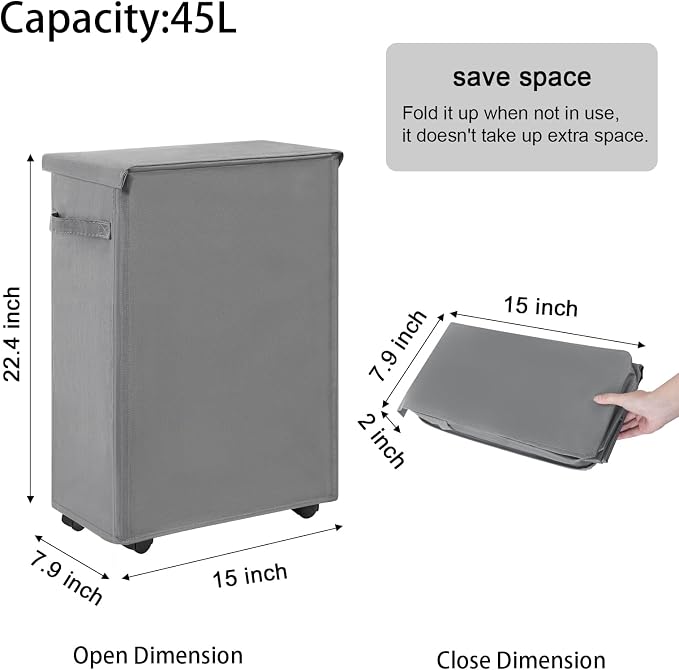 Chrislley Slim Laundry Hamper - Image 3