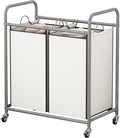 SUOERNUO Laundry Hamper Basket 2 Bag Laundry Sorter Cart by SUOERNUO