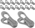 Large Capacity Hanger Clips 30 Pack Plastic Clothesline Clips by VILLFUL