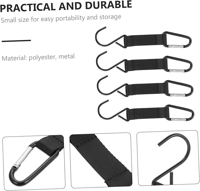 Outdoor Hooks for Camping 4-Piece Kitchen Storage Set Sturdy Metal Pot and - Image 2