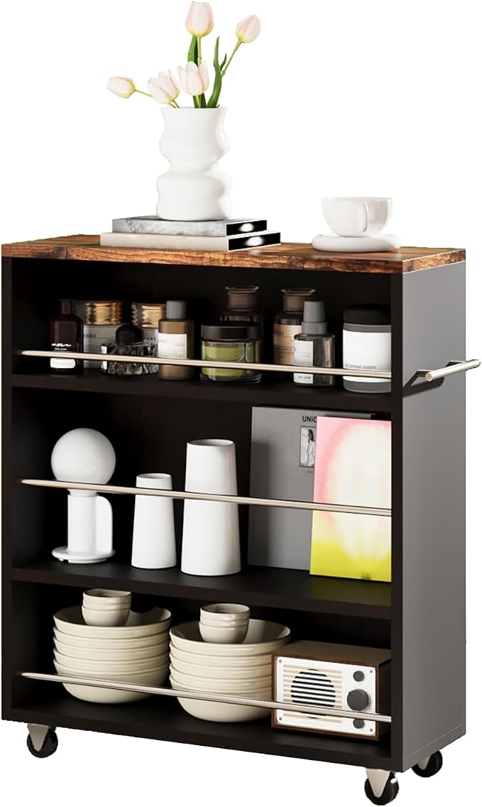 ALBAD Slim Rolling Cart, 4-Tier Storage Cart by Albad