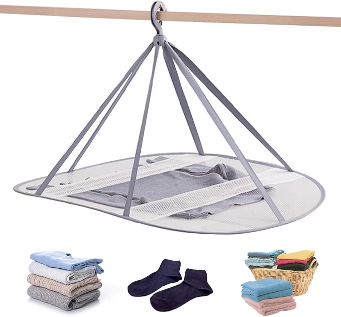 1 Tier Folding Mesh Clothes Drying Rack by WEISGJA