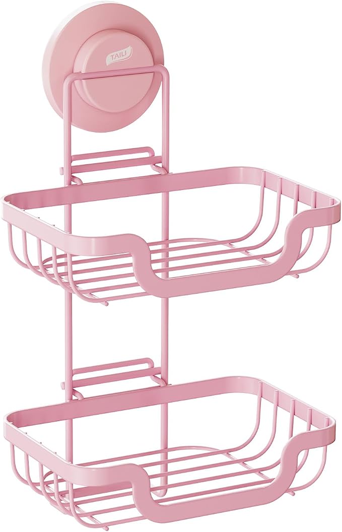 TAILI Double Layer Soap Holder, Bar Soap Dish Suction Cup by TAILI