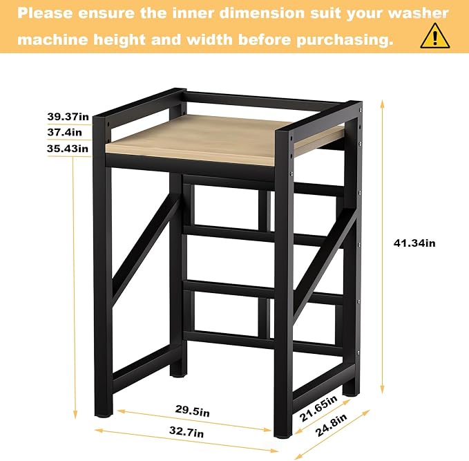 Washer Dryer Stacking Rack Kit 29.5in, Over the Washer and Dryer Storage Shelf - Image 2