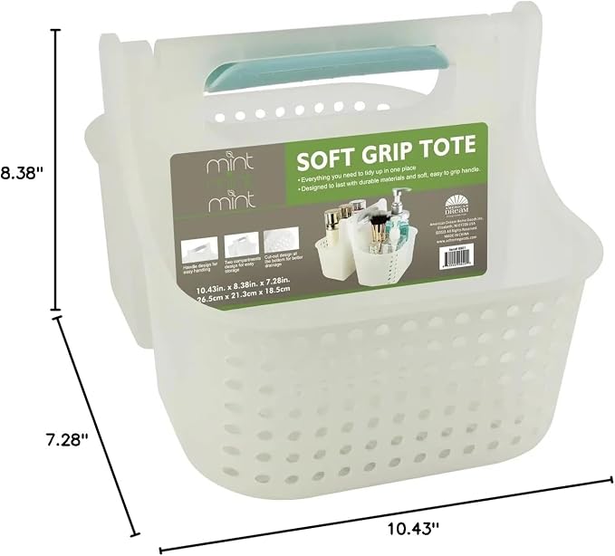J&V TEXTILES Portable Shower Caddy, Bathroom Organizer Basket, Perfect Size - Image 7