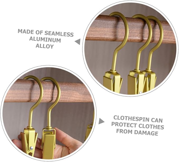 5pcs Multi-Functional Aluminum Alloy Laundry Clips Heavy Duty Hooks - Image 5