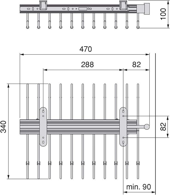 Closet Rod Garment Bar, Hanging Clothes Rods - Image 2