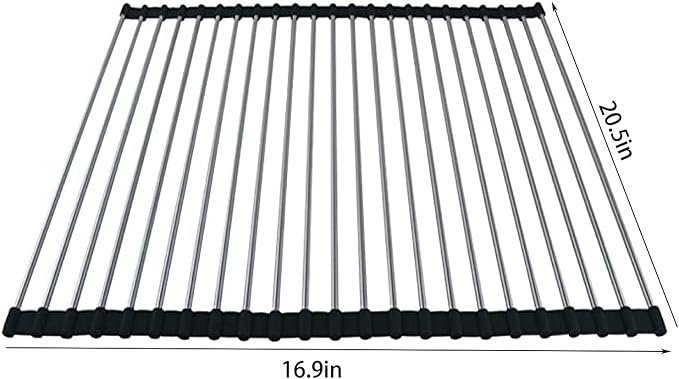 Ahyuan Roll up Dish Drying Rack Over The Sink Kitchen Roll up Sink Drying Rack - Image 6