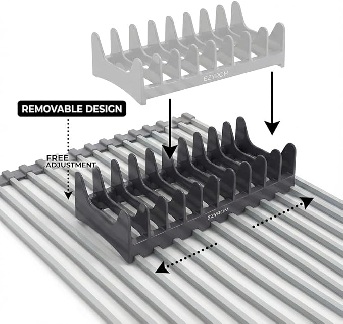 Aluminum Roll Up Dish Drying Rack Over Sink - Image 5