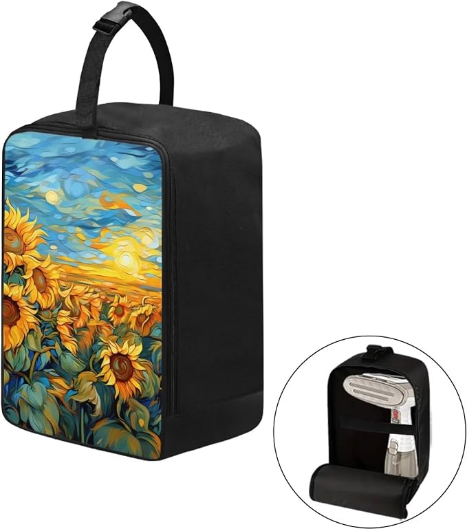 Sunflower Oil Painting Travel Steam Iron Storage Bag - Image 2