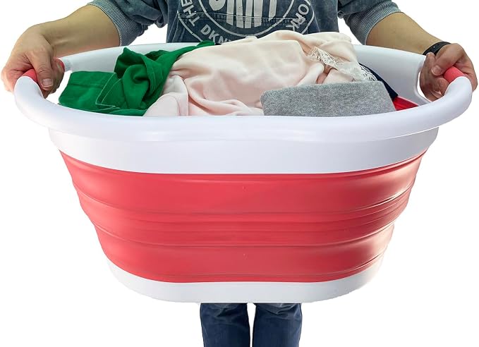 SAMMART 36L Collapsible Plastic Laundry Basket - Image 6