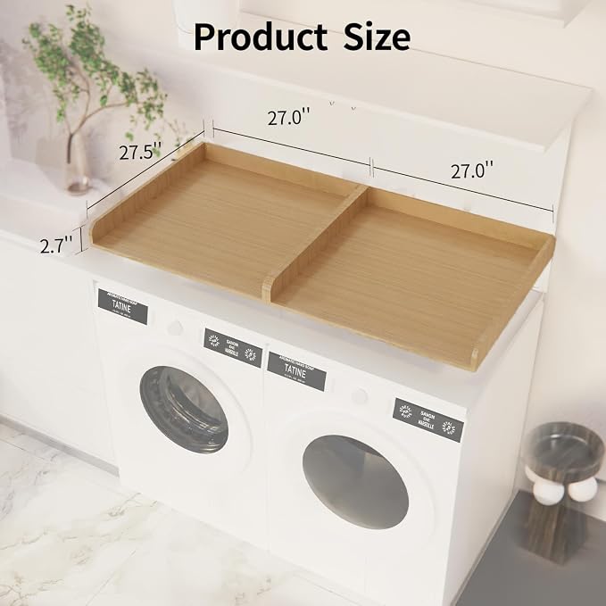 Washer Dryer Countertop with Shelf, Washer and Dryer Covers - Image 6
