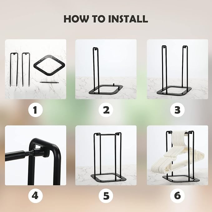 Portable Hanger Organizer Rack, Hanger Storage Stacker Holder Caddy - Image 6