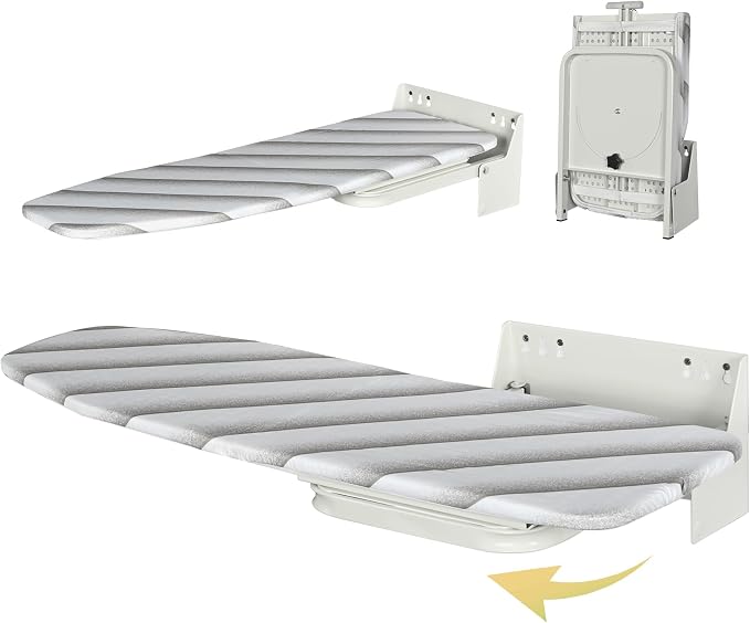 uyoyous Wall Mounted Ironing Board 37.4x11.8 inch Compact Folding Iron Board by uyoyous