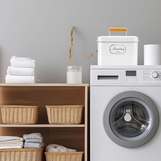 Dryer Sheet Container with Lid for Laundry Room Organization and Storage - Image 6
