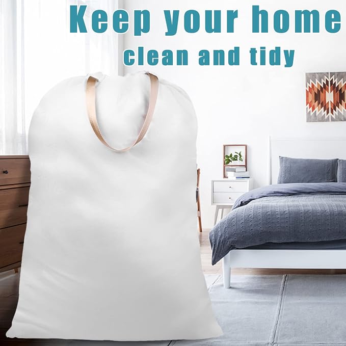 LOLOMLO Extra Large Canvas Laundry Bags - Image 7